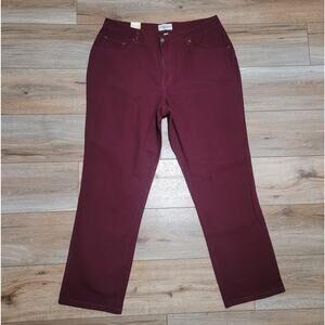 St. John Bay Stretch Classic Burgundy 18W Pants